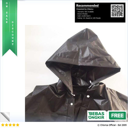 Rhodey Jas Hujan Portable Raincoat Poncho EVA All Size with Hood TY876