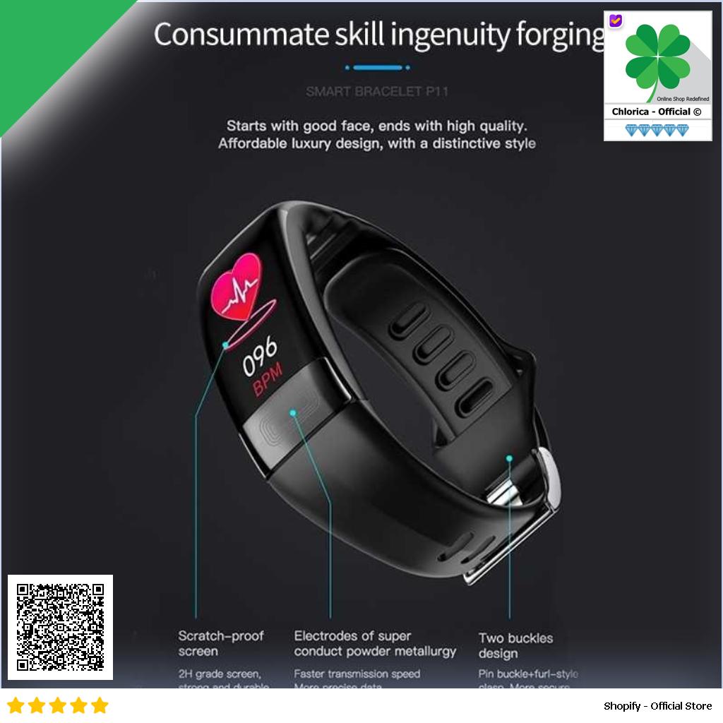 SKMEI Smartwatch Sport Fitness Tracker Heart Rate Sp02 Waterproof P11 Plus