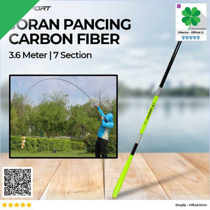 TaffSPORT Joran Pancing Pole Tegek Carbon Fiber Fishing Rod 5841