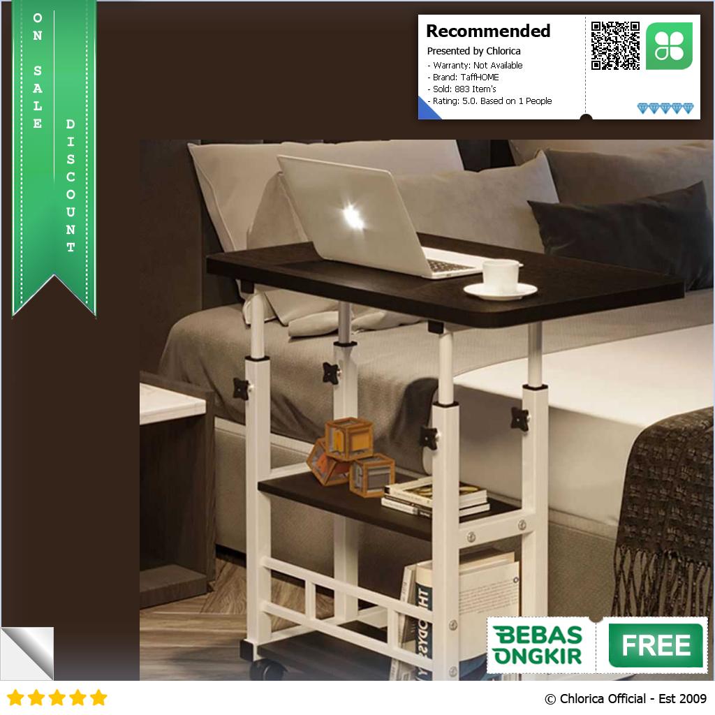 TaffHOME Meja Laptop Study Table Adjustable Double Layer 80x40cm L200