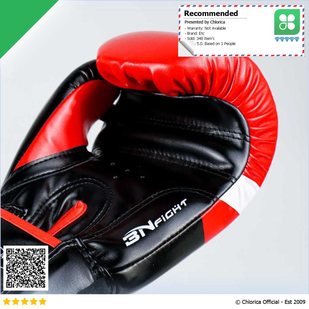 BN Fight Sarung Tangan Tinju Boxing Muay Thai Leather Glove Breathable BN02