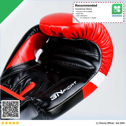 BN Fight Sarung Tangan Tinju Boxing Muay Thai Leather Glove Breathable BN02