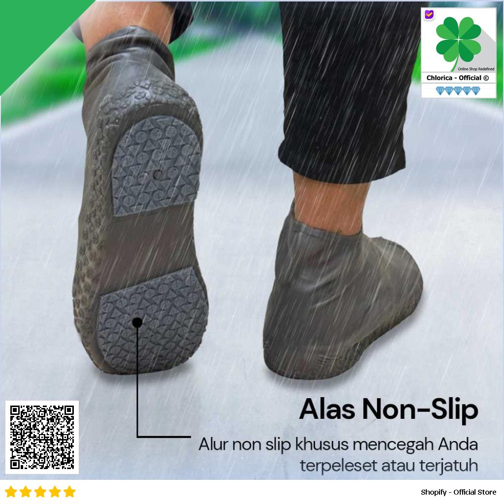 ERNESTNM Jas Hujan Sepatu Anti Air Shoes Cover Silicone Non Slip EM01