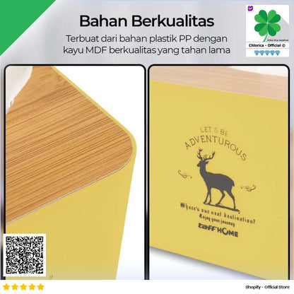 TaffHOME Kotak Tisu Kayu Multifungsi Wooden Tissue Box ZJ003