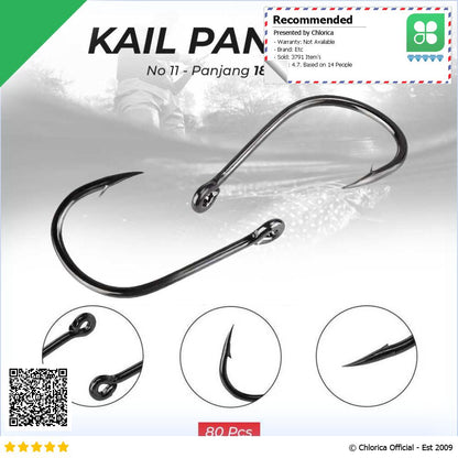 ISEAMA Kail Pancing Ikan Fishing Hook Barbed Carp Tackle IS300