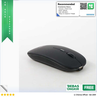 Taffware Optical Wireless Mouse Silent Click RGB 2.4GHz Bluetooth 5.0 DC001