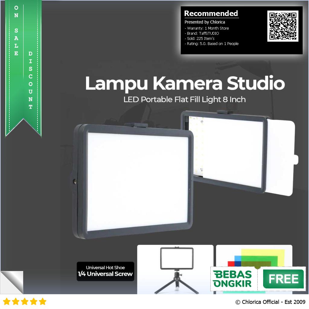 TaffSTUDIO Lampu Kamera Studio LED Portable Flat Fill Light 8 Inch LPL 02