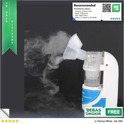 TaffOmicron Alat Terapi Pernapasan Ultrasonic Steam Inhale Nebulizer MY 520A