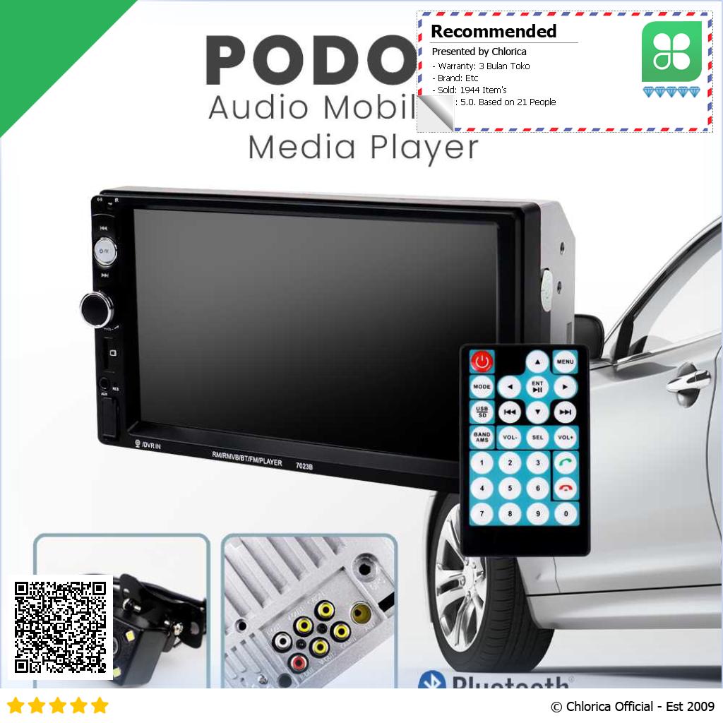 Podofo Audio Mobil Tape Media Player MP5 Bluetooth Touch Screen 7010B