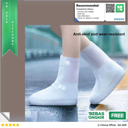 Holajaju Cover Sepatu Pelindung Anti Air Hujan PVC 1 Pair with Buckle H 007