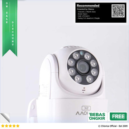 Xiaovv Kamera CCTV WiFi Wireless PTZ Smart Camera Waterproof 2K QHD XVV 3630S P1