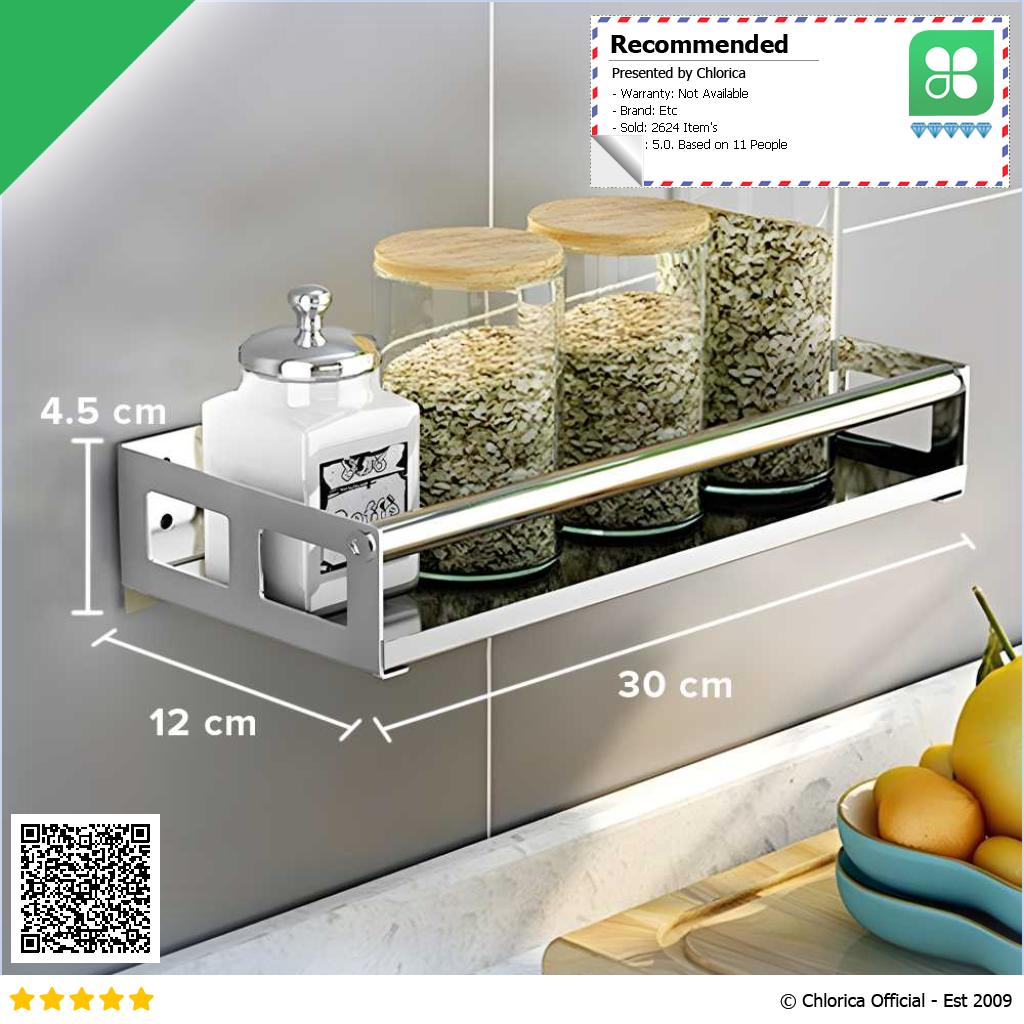 GREBON Rak Gantung Dapur Wall Mounted Stainless Steel E010