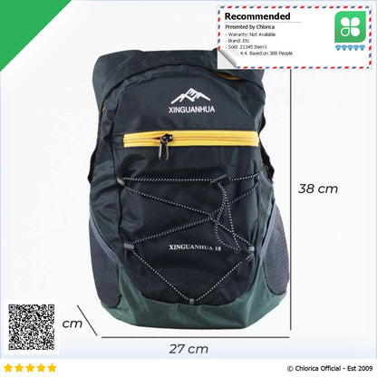 XINGUANHUA Tas Gunung Ransel Lipat Travel Backpack Waterproof 17L XA94WD