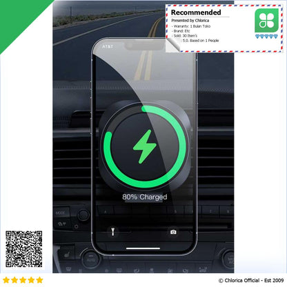 VIKEFON Wireless Charger Magnetic Phone Holder Car Fast Charging 15W R988