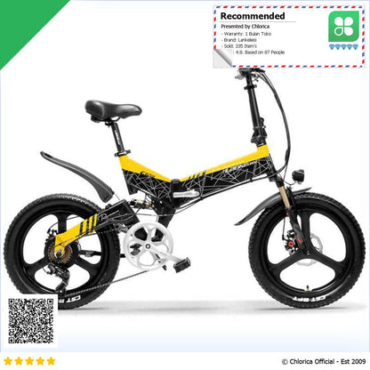 Lankeleisi Sepeda Listrik Lipat Folding Bike Smart Deluxe 48V 10.4Ah G650