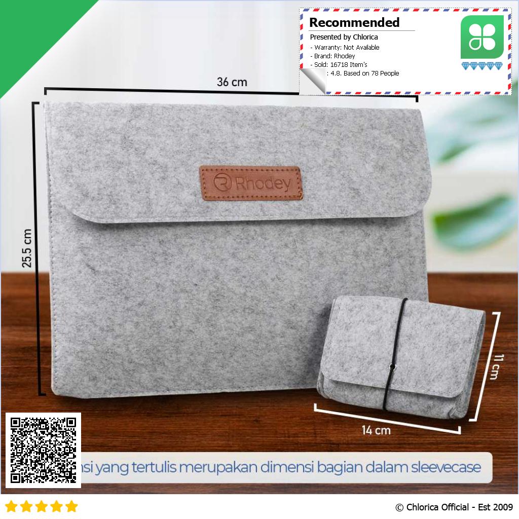 Rhodey Sleeve Case Laptop Macbook Felt with Pouch AK01