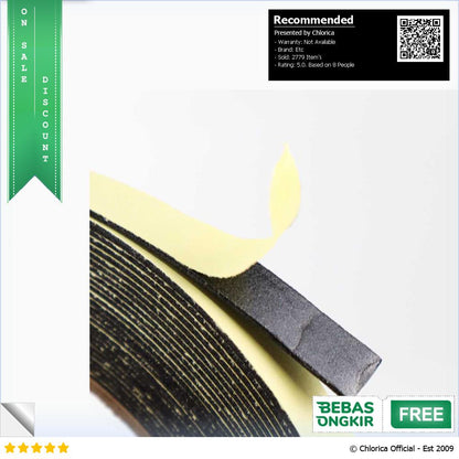 VENSTPOW Lis Strip Pintu Door Foam Sponge Rubber Seal 10M KK 062