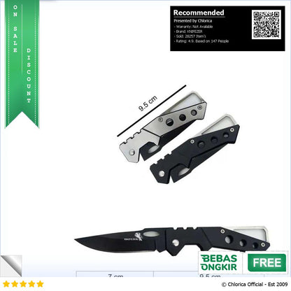 KNIFEZER Pisau Saku Lipat Mini Serbaguna Portable Knife Survival W46