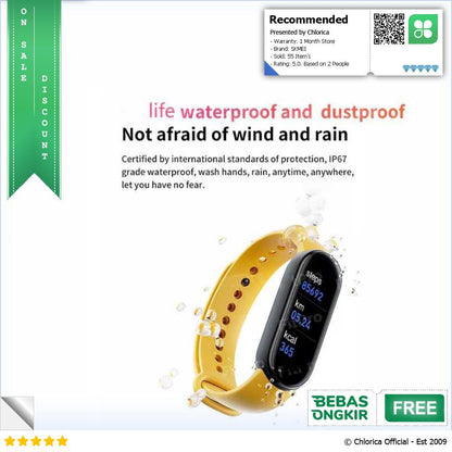 SKMEI Smartwatch Sport Fitness Tracker Heart Rate M6