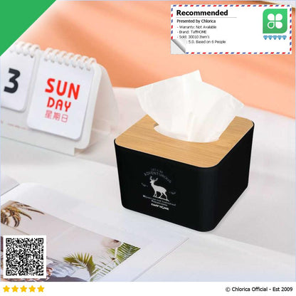 TaffHOME Kotak Tisu Kayu Multifungsi Wooden Tissue Box ZJ003