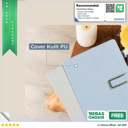 Toddi Notebook Buku Jurnal Catatan Diary Cover Kulit A5 JSK25