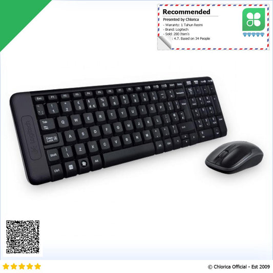 Logitech Keyboard with Mouse Wireless Combo MK220