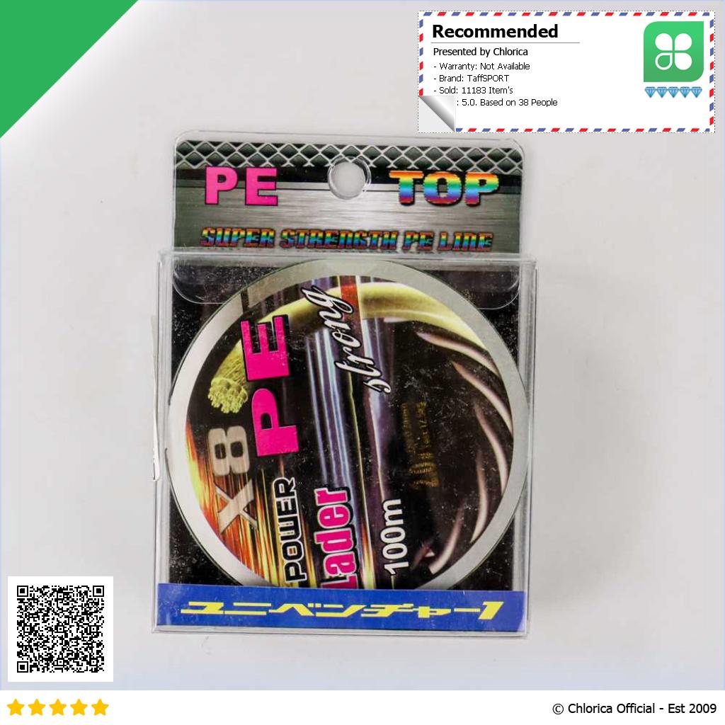 TaffSPORT Senar Benang Tali Pancing Super PE Braided Fishing Line 100M X8