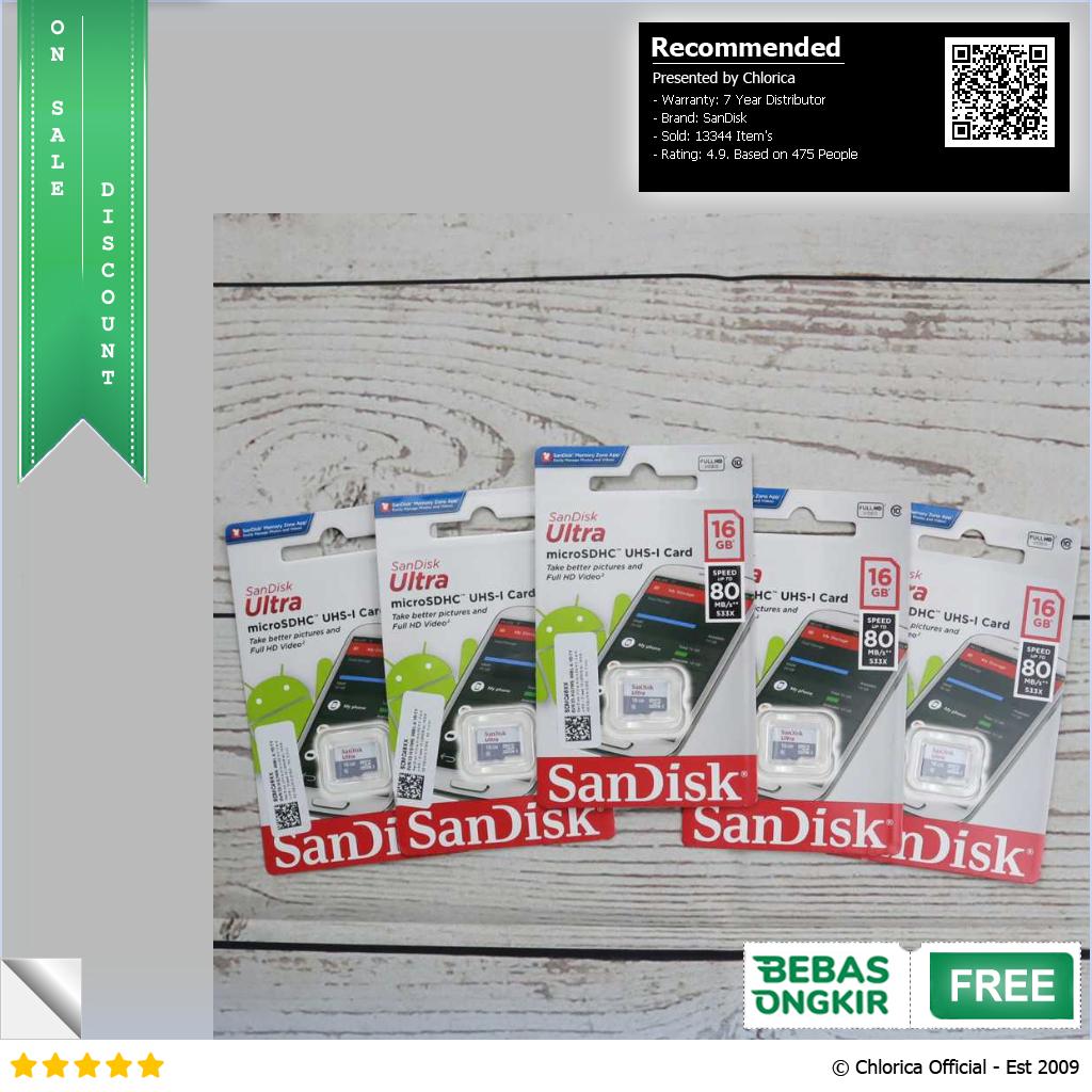 SanDisk Ultra microSDHC UHS I Class 10 80MB s SDSQUNS