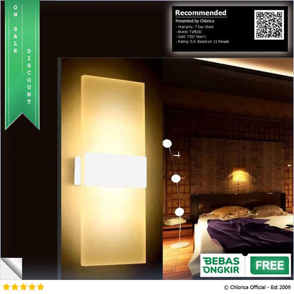 TaffLED Lampu Dinding Hias Rumah LED Corridor Warm White 3000K 6W F0011