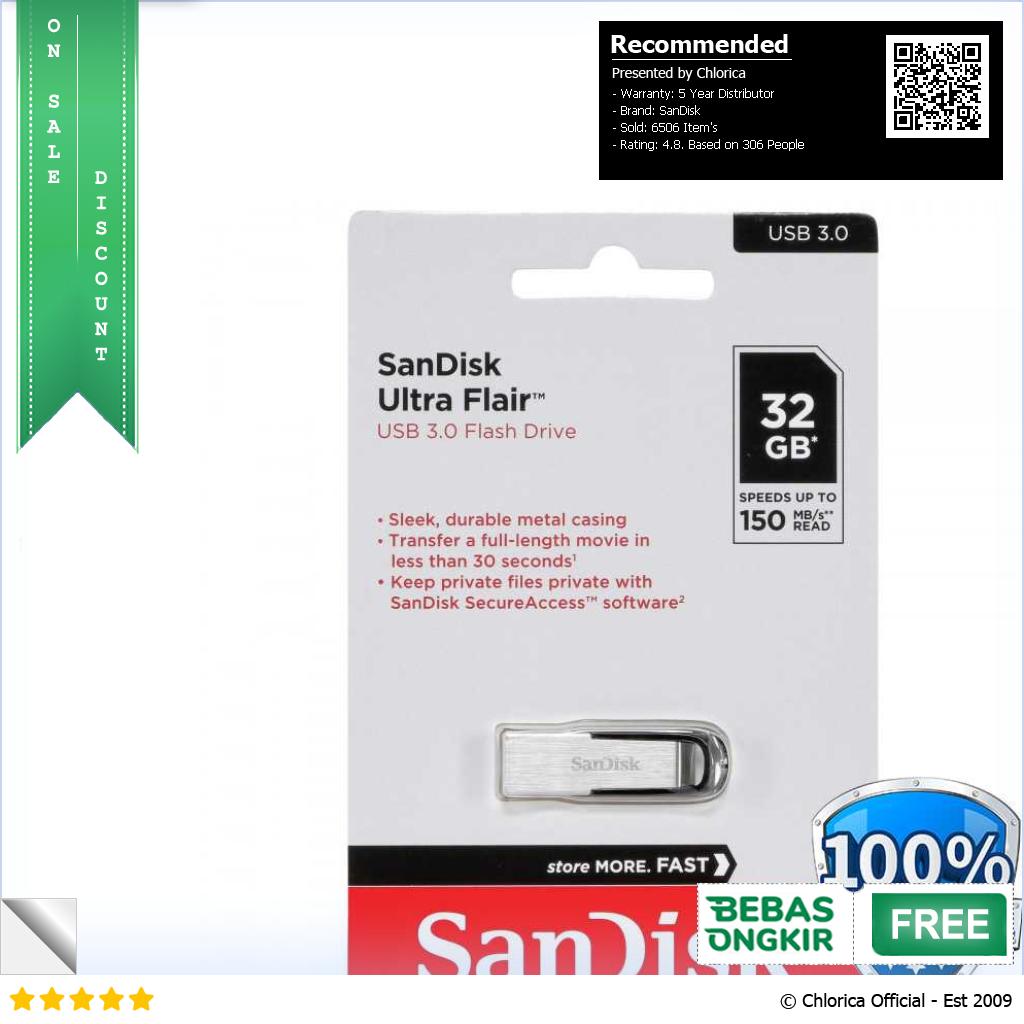 SanDisk Ultra Flair Flashdisk USB 3.0 SDCZ73