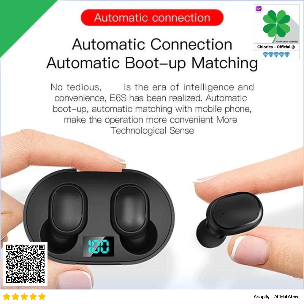 Tebaurry TWS Bluetooth Earphone with Charging Case E6S