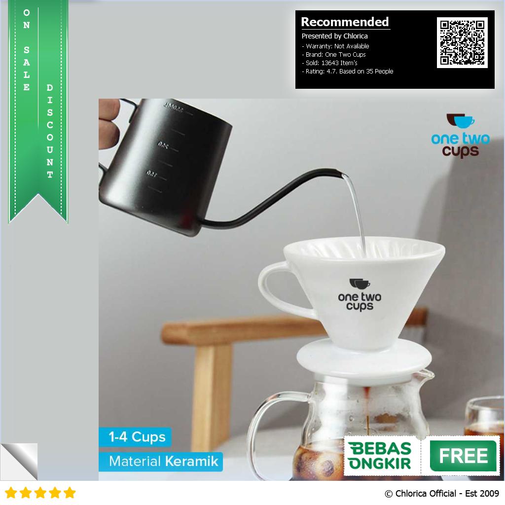 One Two Cups Filter Penyaring Kopi V60 Glass Coffee Filter Dripper ZM639