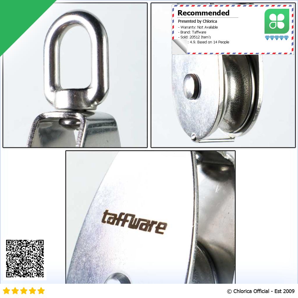 Taffware Katrol Kerekan Mini Serbaguna Swivel Pulley Stainless Steel