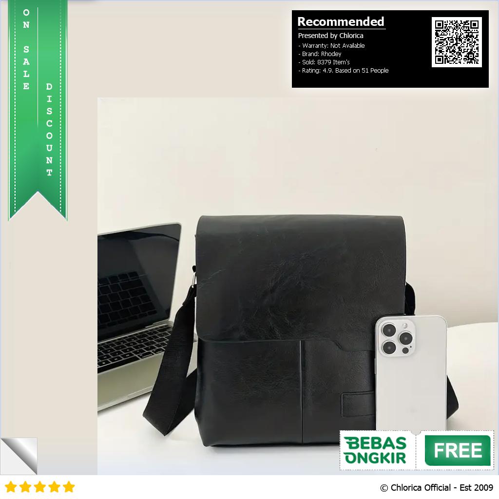 Rhodey Tas Selempang Pria Messenger Bag PU Leather dengan Dompet 898