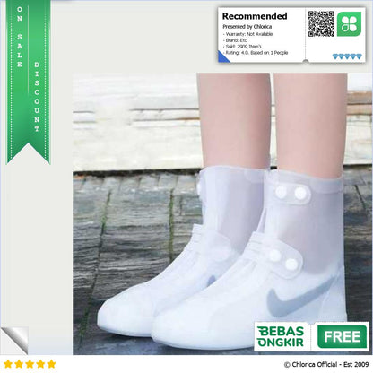 Holajaju Cover Sepatu Pelindung Anti Air Hujan PVC 1 Pair with Buckle H 007