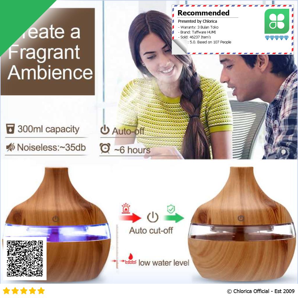 Taffware HUMI Air Humidifier Ultrasonic Aromatherapy Diffuser 300ml KJR J003