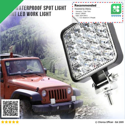 TaffLED Lampu Sorot Tembak Mobil LED Floodlight IP68 Cool White 48W D841