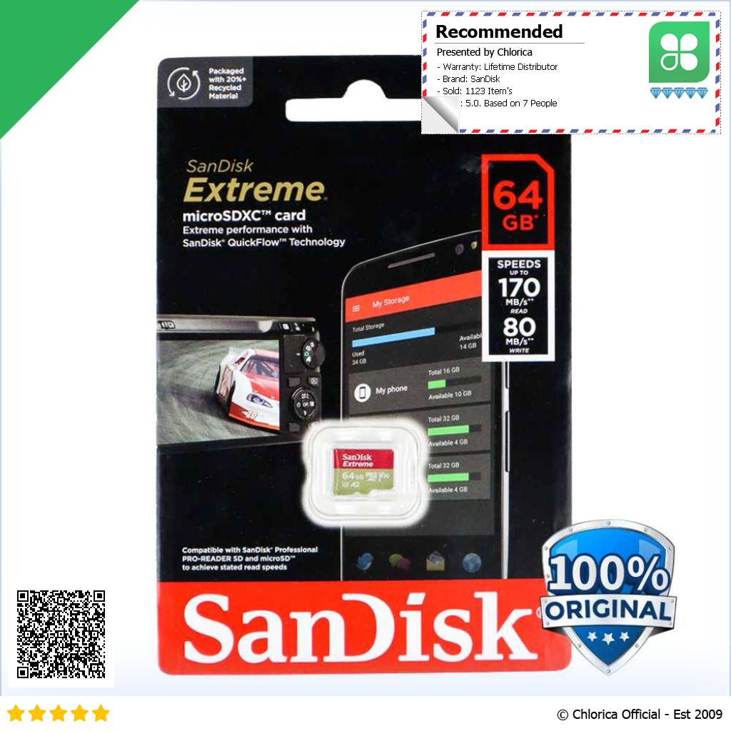 SanDisk Extreme microSDXC V30 A2 U3 170MB s 190MB s