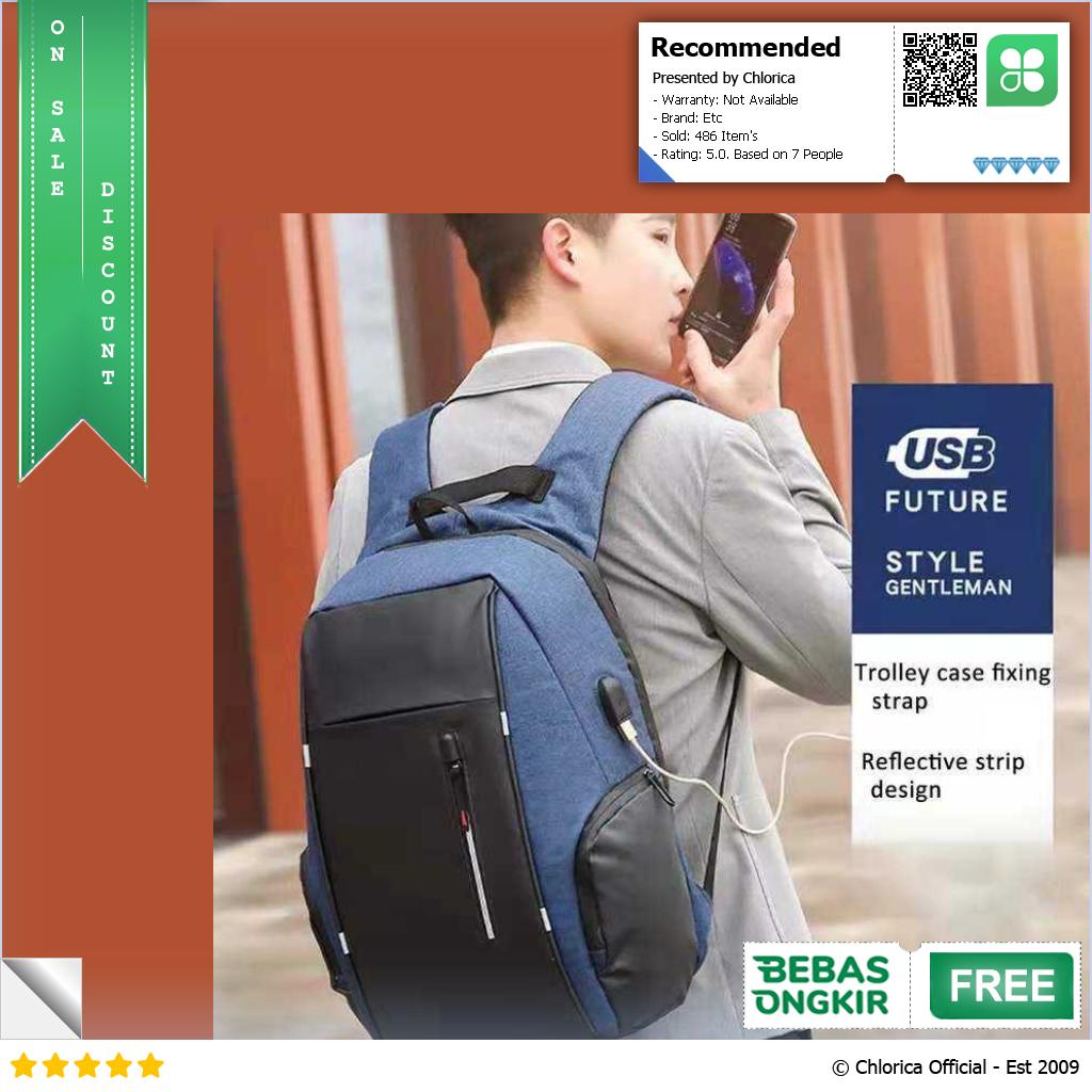 CEAVNI Tas Ransel Laptop Backpack 15.6 Inch with USB Charger Port CV9032