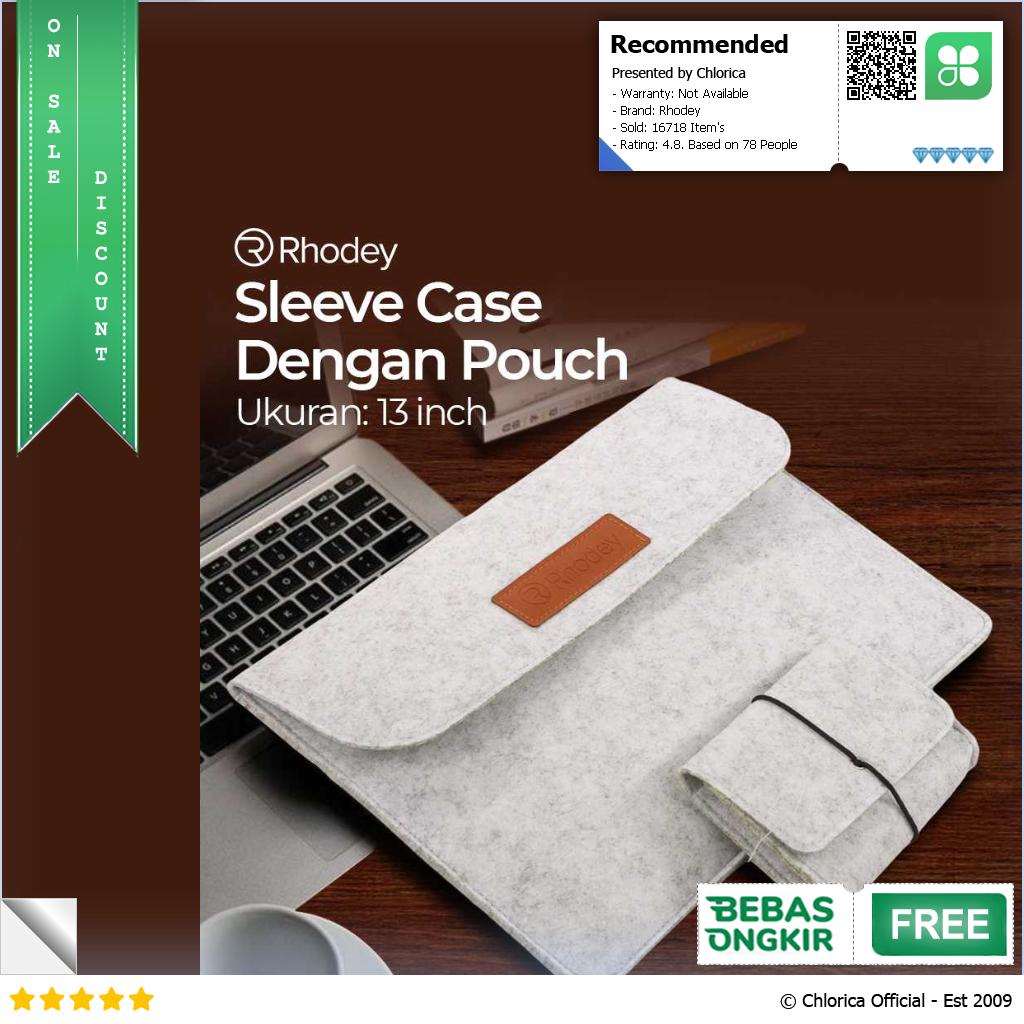 Rhodey Sleeve Case Laptop Macbook Felt with Pouch AK01