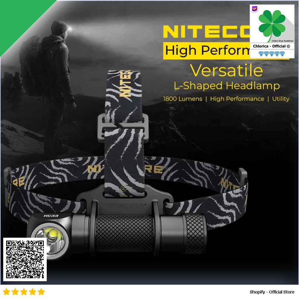 NITECORE Headlamp Senter Kepala LED CREE XHP35 HD 1800 Lumens HC33