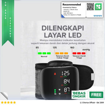 TWO2 Pengukur Tekanan Darah Tensimeter Sphygmomanometer with Voice A01