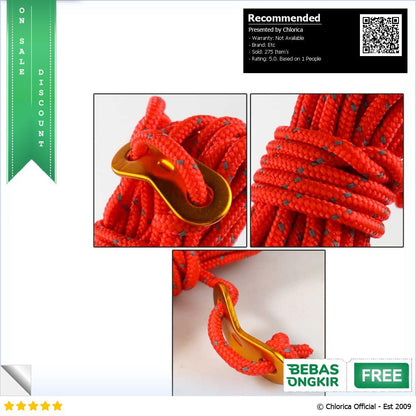 RayMING Tali Paracord Tali Tenda Climbing Rope 4M 4 Rol RY1A