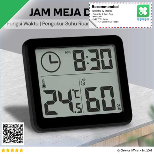 JGD Jam Digital Meja Dinding Thermometer Hygrometer Sensor ZL20