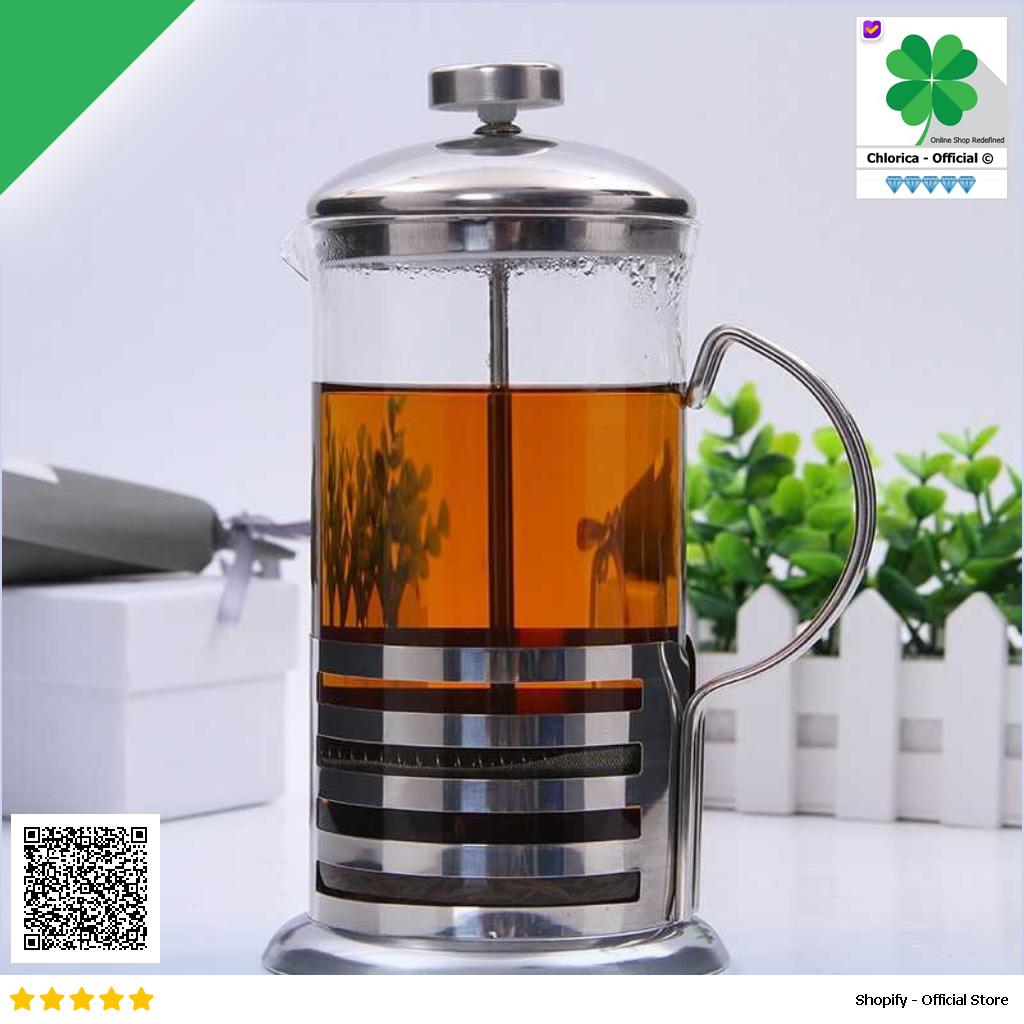 One Two Cups Teko Kopi French Press Coffee Maker Pot 350ml KG72I