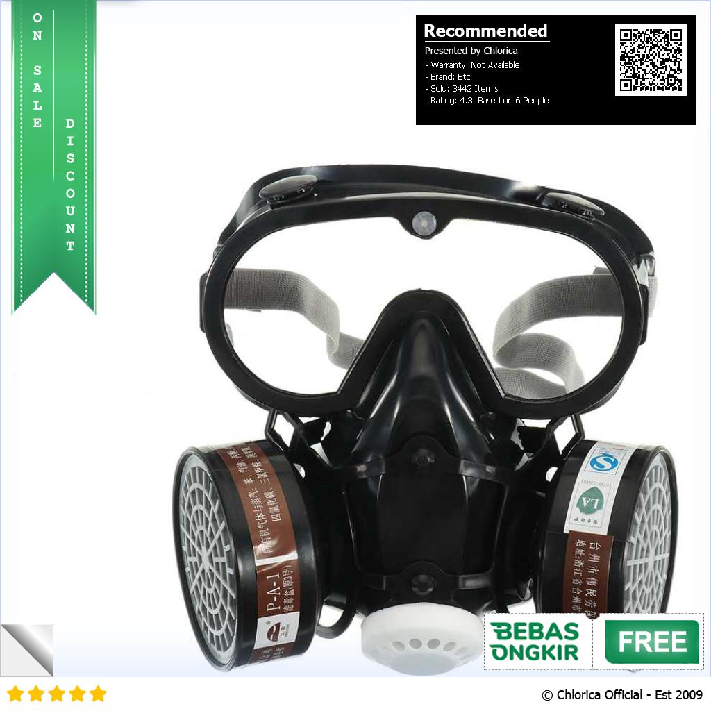 SAFURANCE Masker Gas Respirator Full Face with Activated Carbon Filter SF01