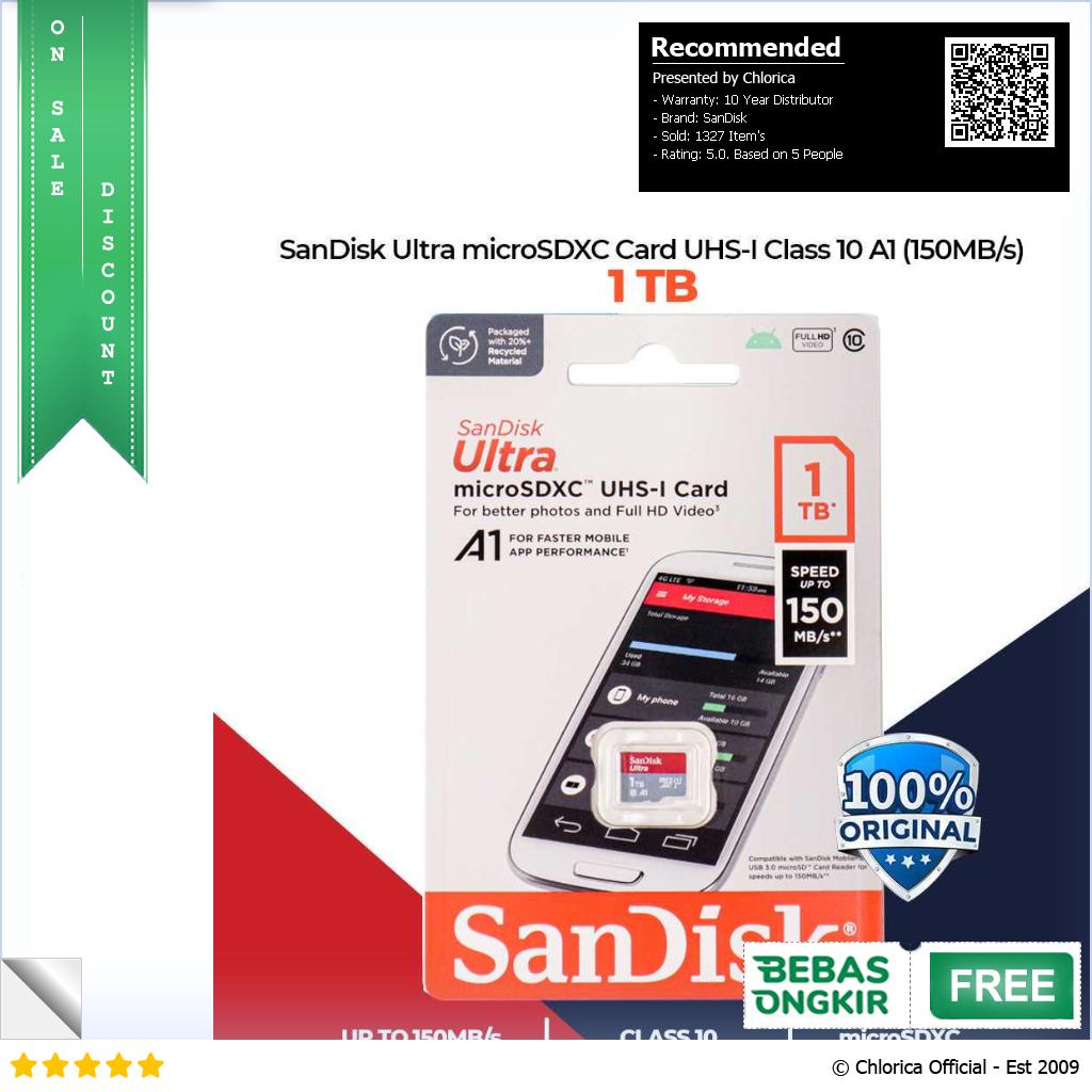 SanDisk Ultra microSDXC Card UHS I Class 10 A1 150MB s SDSQUAC