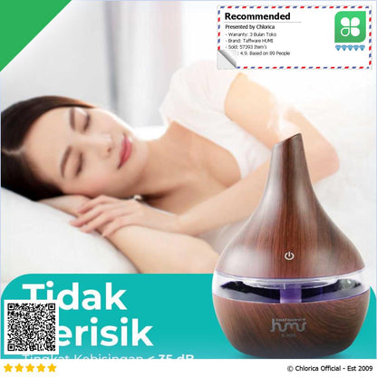 Taffware HUMI Air Humidifier Ultrasonic Wood Grain 300ml K H98