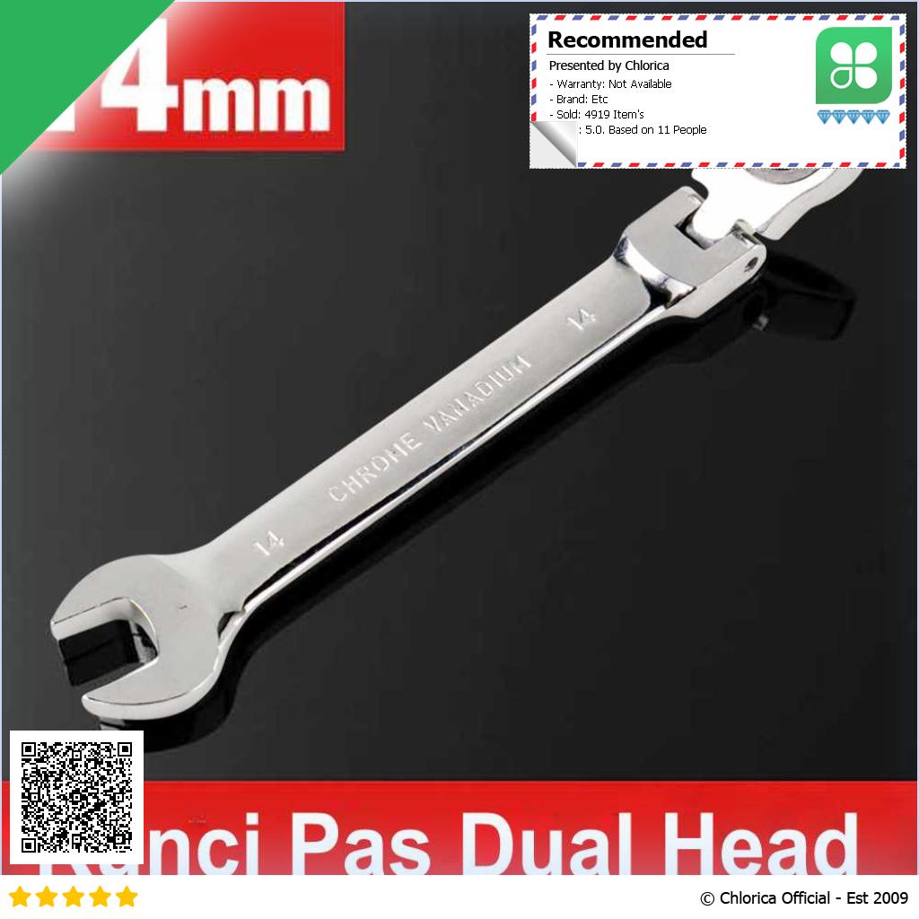 OLOEY Kunci Pas Dual Head Combination Ratchet Wrench Flexible Head CL6 24