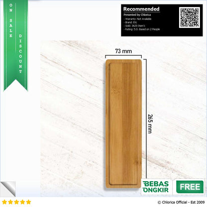 WITUSE Alas Tatakan Pot Tanaman Minimalis Persegi Panjang Bamboo Tray EQF301